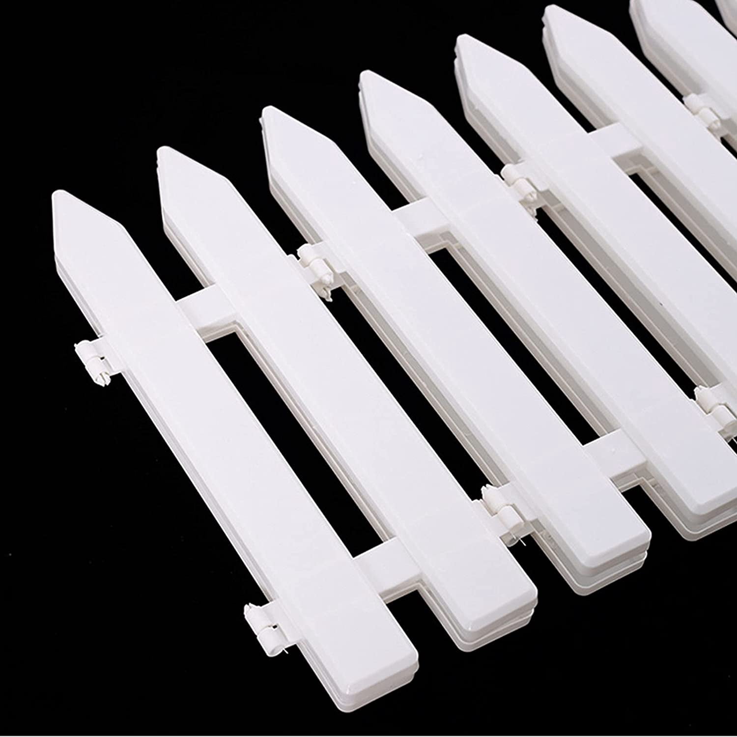 Vallas De Plástico Blancas – Set De 4 Unidades (6.5 Pies Totales) – Para Decoración De Jardín, Navidad O Bodas