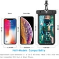 thumbnail image 3 of Waterproof Phone Pouch, Waterproof Phone Case with Lanyard for iPhone 15 14 13 12 11 Pro Max Samsung Galaxy S24 S23 Ultra S22 Plus S21 FE A15 A14 A35 A54 5G, eBizWare Dry Bag 2 Pack - Black, 3 of 9