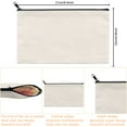 thumbnail image 2 of Canvas Zipper Pouch 10 PCS Makeup Bags with Zipper 4.5 x 8 INCH Blank Cotton Pencil Bag for Crafting, 2 of 7