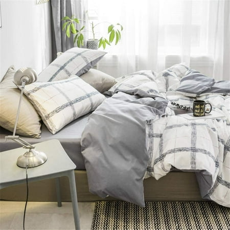 White Plaid Duvet Covers Grid Queen Black And Bedding Cover Cotton Large Checd Geometric Square Sets Women Men Teens Dorm Soft Durable No Insert - Black And White Square Grid Bedding White Plaid Duvet Covers Grid Queen Black And Bedding Cover Cotton Large Checd Geometric Square Sets Women Men Teens Dorm Soft Durable No Insert - Black And White Square Grid Bedding
