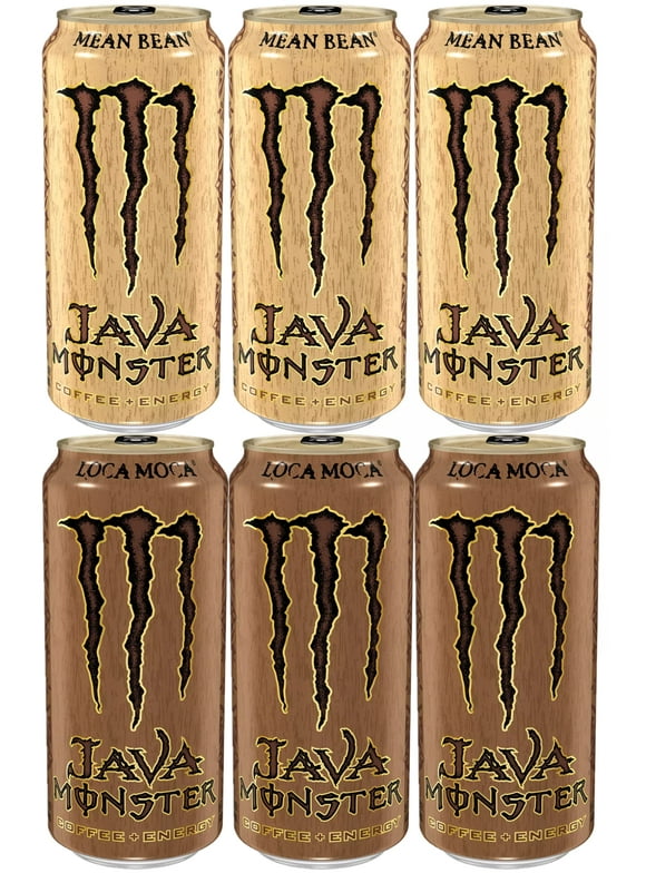 Ultimate Energy Boost Bundle: Monster Energy Drink, Java Tasters Edition, Mean Bean Loca Moca - Variety Pack, 6 Count