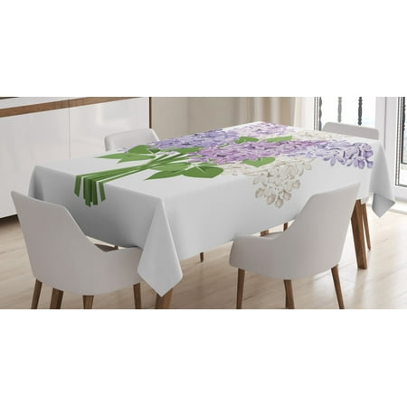 

Lilac Tablecloth Illustration of a Posy of Rural Meadow Blossoms Feng Shui Zen Soulful Nature Theme Rectangular Table Cover for Dining Room Kitchen 52 X 70 Inches Multicolor by Ambesonne