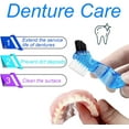 thumbnail image 3 of Colorful Denture Bath Case with Brush, Denture Cup Soaking Holder False Teeth Container Mouth Guard Storage Case Cleaning with Lid Waterproof, 3 of 8