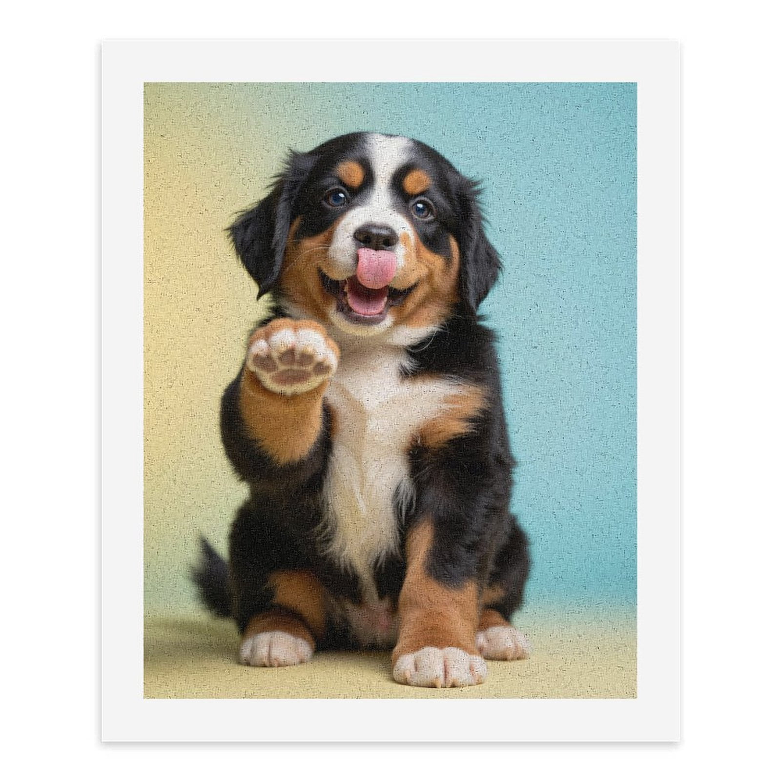 Paint By Numbers Kit for Adults Beginner - DIY Playful Puppy Paw Portrait Canvas Painting Kits for Adults, Frameless Paint By Number for Adults for Home Wall Decor 16x20 Inch