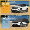 thumbnail image 4 of Funda para auto impermeable para todo clima, protección exterior contra el sol y la lluvia, con tiras reflectantes, negra para Ford Explorer, 4 of 7