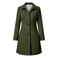 thumbnail image 5 of Tqcoqu Pea Coats For Women Stand Collar Single Breasted Trench Coat Fashion A-Line Fall Winter Jackets, 5 of 10