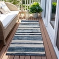 thumbnail image 6 of Addison Rugs Chantille Indoor/Outdoor Transitional Stripes Denim Washable Runner Rug, 2'3" x 7'6", 6 of 6