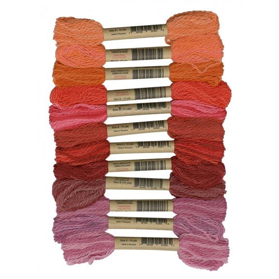Valdani Thread Size 8 2ply Wool 12 Skein Sampler Bountiful Orchard