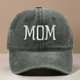 thumbnail image 2 of MIASHUI Women's Mother's Day Embroidered Print Baseball Cap for Retro Style, Washed Design for Vintage Look, Adjustable Fit for Gifts and Casual Wear Army Green, 2 of 3