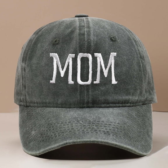 Baseball Hat Mom Embroidered Printed Vintage Adjustable Outdoor Mens Caps Army Green One Size
