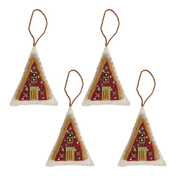 Park Designs Cabin Holiday Felt Ornament Set Of 4