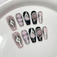 thumbnail image 2 of 10pcs ballet red fake nails with glue luxury industry croxing sweet cool hot girls y2k press on nails long full cover false nail, 2 of 6