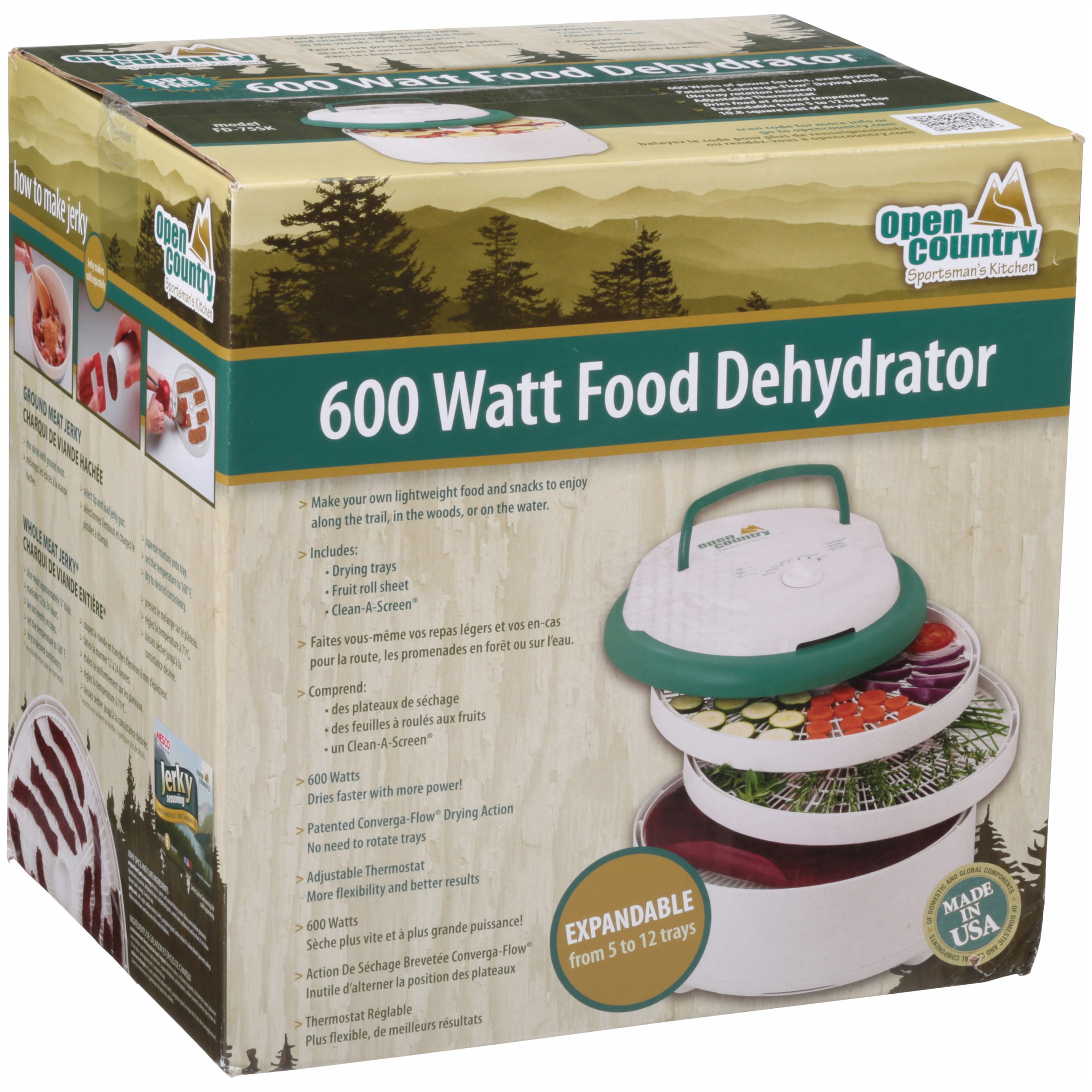 Open Country Sportsman's Kitchen 700 Watt Food Dehydrator for
