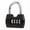 Black, variant on Combination Lock 4 Digit Padlock for School Gym Locker, Sports Locker, Fence, Toolbox, Case, Hasp Storage (Black & Code Window)