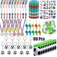 thumbnail image 1 of Soccer 80/122Pcs Football Match Soccer Toys Set  Stickers Key Chains Bracelets Fans Cheering Props For Sports Competition Games, 1 of 8