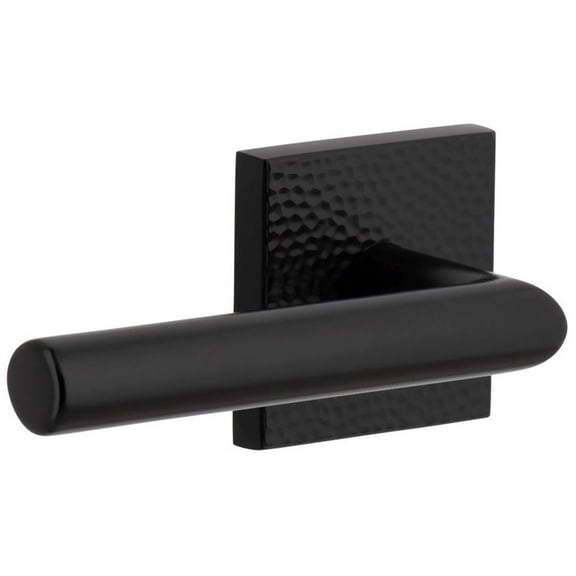 Viaggio Qadmhmmod_Psg_238_Lh Quadrato Hammered Left Handed Solid Brass Passage Door Lever