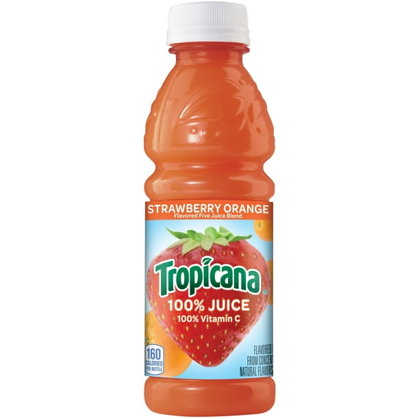 Tropicana Juice, Strawberry Orange, 10 Ounce (Pack of 15)