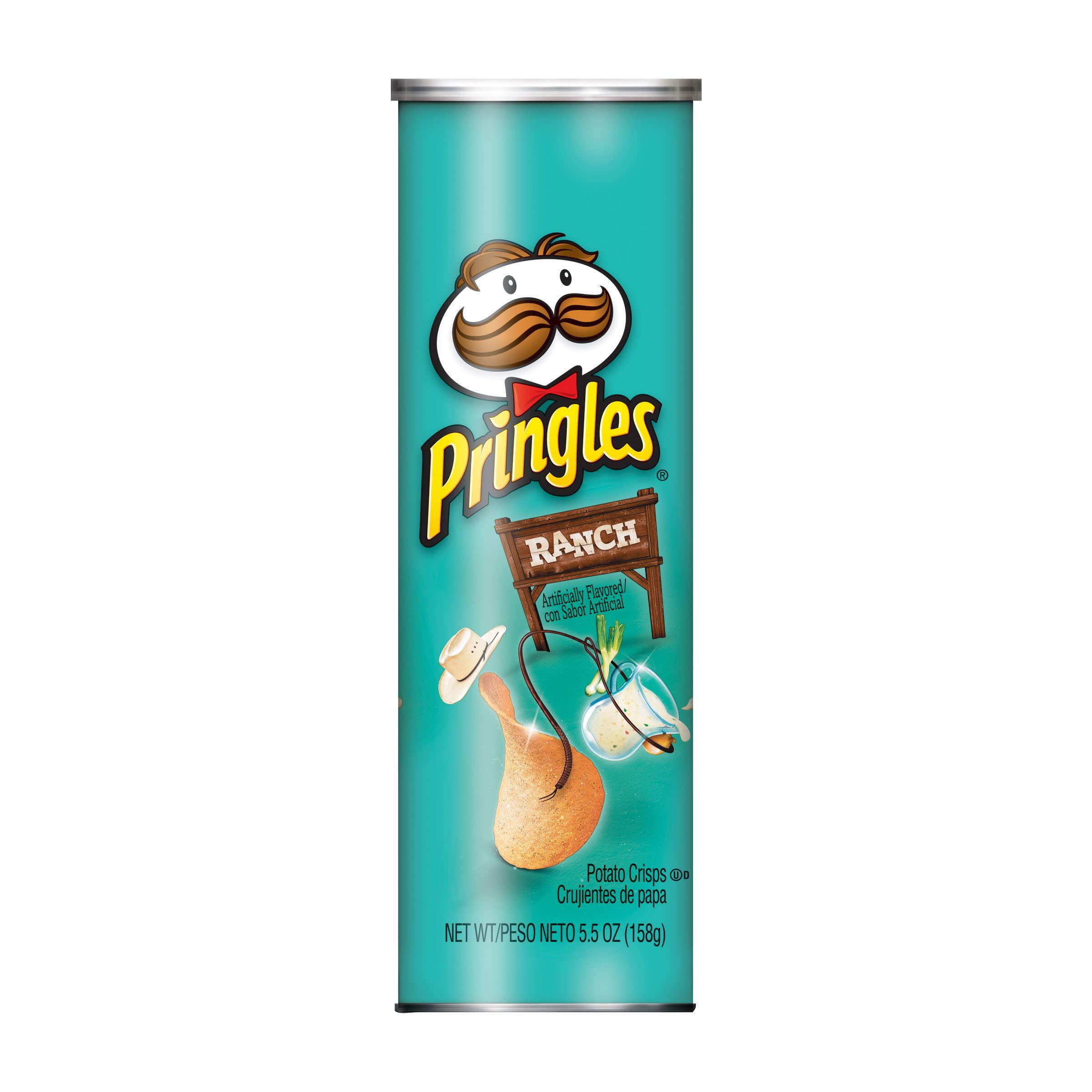 Pringles, Potato Crisps Chips, Ranch, 5.5 Oz