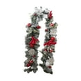 thumbnail image 2 of Baoblaze Christmas Garland 5.9ft Front Door Hanging Decor for Ceremony Red White, 2 of 8