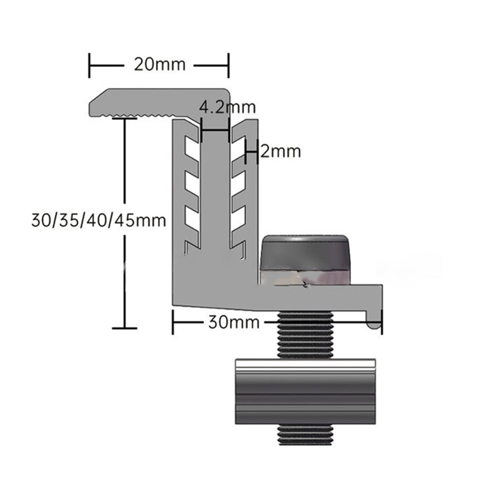 Solar End Clamp Solar Panel Mounting Z Bracket Clamps Aluminum Rail End Clamps