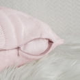 thumbnail image 5 of Home Soft Things 2-Pc Tatami Embroidery Plush Faux Fur pillow covers - Peach Blush - 14"x26", 5 of 8