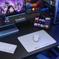 thumbnail image 6 of ATTACK SHARK CM05 SE Tempered Glass Mouse Pad, 16.1''×12.2'' Large Hard Gaming Mouse Pad, Nano-Etched Surface, 9H Anti-Scratch, Anti-Slip Base, White, 6 of 10