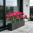 thumbnail image 6 of Fiaya Women Artificial Azalea Flowers Watermelon Red UV Resistant Faux Shrubs Plants for Porch Garden Wedding Decor 13.8in, 6 of 6
