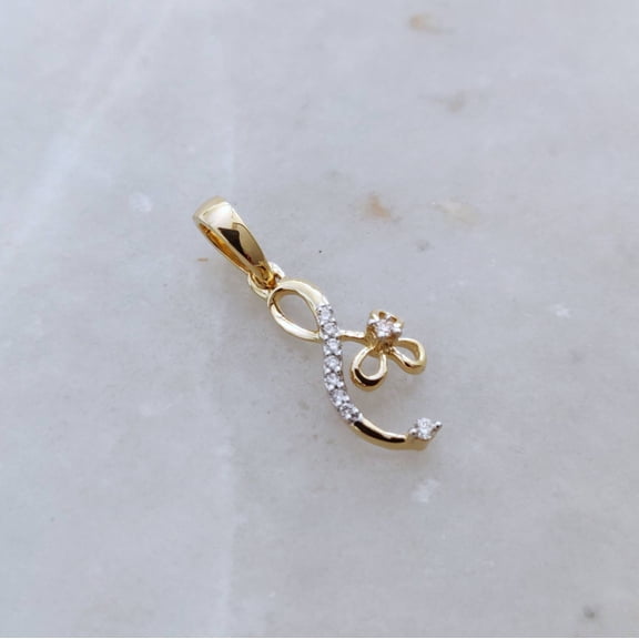 14K Gold Natural Diamond Pendant, Dainty Cluster Necklace
