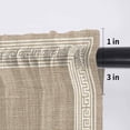 thumbnail image 5 of Cream Greek Key Valance Curtains for Kitchen/Living Room/Bathroom/Bedroom Window, Rod Pocket Small Topper Half Short Window Curtains Voile Sheer Scarf, Geometric Greece Ancient Rustic 54"x18", 5 of 8