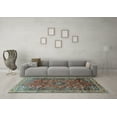 thumbnail image 3 of Ahgly Company Indoor Rectangle Persian Light Blue Traditional Area Rugs, 6' x 9', 3 of 4