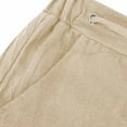 thumbnail image 4 of Fsgntruao Bermuda Shorts for Women Elastic Waist Knee Length Casual Loose Drawstring Capri Pants with Pockets Wide Leg Summer Shorts, 4 of 6