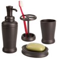 thumbnail image 7 of iDesign Kent Plastic Liquid Soap Pump and Lotion Dispenser for Kitchen, Bathroom, Sink, Vanity, 3.46" x 3.46" x 8.43", Bronze, 7 of 7