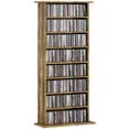 thumbnail image 1 of HOMCOM Armoire de Rangement Multimédia Étagère à DVD à 8 Niveaux avec Tablettes Ajustables Brun Rustique, 1 of 10