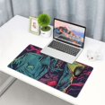 thumbnail image 4 of Kdxio Neon Zombie Skull Print Large Gaming Mouse Pad,Non-Slip Base,Water Resist Keyboard Pad for Gamer,Office & Home,29.5 x 15.8 in, 4 of 6