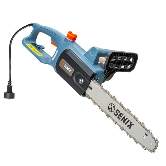 SENIX CSE10-L Scie à Chaîne Électrique Filaire 14 Pouces 10 A, Graisseuse Automatique, Barre Oregon et Chaîne, Tension de Chaîne Sans Outils