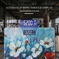 thumbnail image 3 of High Precision Body Weight Scale Smart Bathroom Scales with Large LCD Display(400lbs),Decorative for Bedroom-White And Red Flowers On Blue Background, 3 of 4