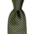 thumbnail image 5 of Scott Allan Olive Green Mens Tie | Standard Size Necktie 3.3" at tip | Dark Green Ties, 5 of 5