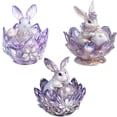 thumbnail image 2 of KOYPTL Set of 3 Easter Bunny Decorations for Home Decor Practical and Stylish 2D Acrylic Animal Hanging Ornament for Tree Car Cute Purple Rabbit Delicated Gifts for Women Friends(Single-sided), 2 of 6
