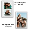 thumbnail image 6 of Americanflat 8x10 Double Picture Frame with Shatter-Resistant Glass Fits 2 use as One 12x18 Poster Frame - White, 6 of 8