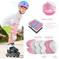 thumbnail image 5 of Kids Protective Gear, Knee Elbow Pads with Wrist 3 in 1 Sports Gear Set for Bike, Cycling, Skateboard, Pink, 5 of 9