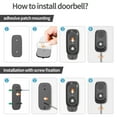 thumbnail image 3 of Doorbell,Doorbell Chime Rf433 Internet Intercom Doorbell Call 984ft Internet Office Business Voice Call Chime Office Waterproof Internet Office Real-time Voice 1 984ft Call Rf433 With 1 Required Ip44, 3 of 7