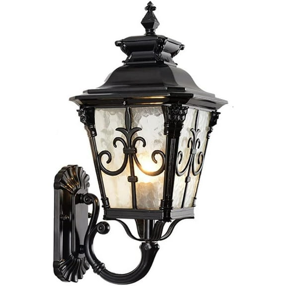 Outdoor Wall Lantern IP65 Waterproof Exterior Wall Sconce Fixture, Vintage Outside Wall Lamp, Rustic Wall Mount Porch Light with Clear Glass Shade for Entryway Doorway