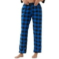thumbnail image 2 of LANBAOSI Women Comfy Fleece Plaid Pajama Pants for Sleep Size M, 2 of 8
