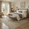 thumbnail image 5 of DEORAB 8x10 Area Rugs Floral Vines Print Pattern Dusty Beige Low Pile Lightweight Indoor Machine Washable Non Slip Rug for Living Room, Bedroom, 5 of 6