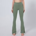 thumbnail image 6 of REALiKUN Flare Scrunch Leggings for Women V Cross Waist Bell Bottom Yoga Pants Bootcut Workout Leggings, 6 of 7