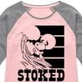 thumbnail image 3 of Peanuts - Stoked - Toddler And Youth Girls Raglan Graphic T-Shirt, 3 of 5