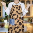 thumbnail image 6 of Beige and Black Leopard Pattern Apron-Garden Aprons for Women with Pockets-Cotton Linen Waterproof Kitchen Cooking Gardening Aprons Adjustable for Kitchen,Cooking,BBQ and Salon 33x27 Inch, 6 of 7