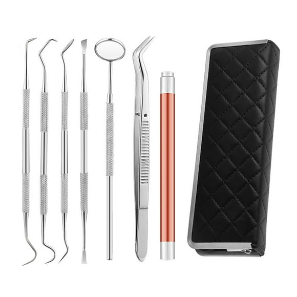 7PCS Dental Tool Professional Portable Dental Hygiene Tool Dental Cleaning Tool