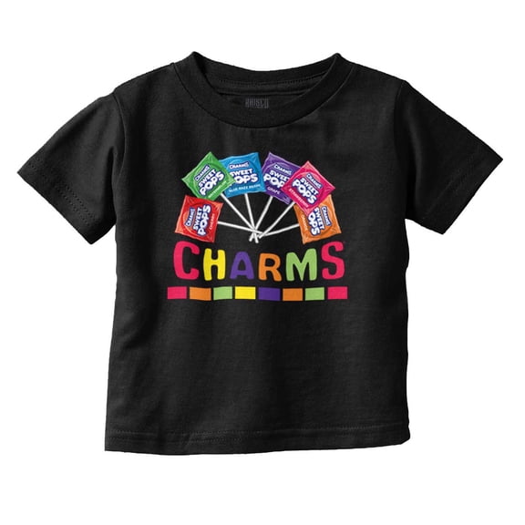 Charm Pops Classic Lollipops Logo Toddler Boy Girl T Shirt Infant Toddler Brisco Brands 12M