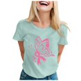 thumbnail image 1 of TSADFHJI Hauts pour Femmes 2TG T-Shirt Imprimé à Manches Courtes Col Rond Blouse m Vert Menthe, 1 of 5
